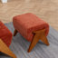 Upholstered Armchair with Footstool-945252920