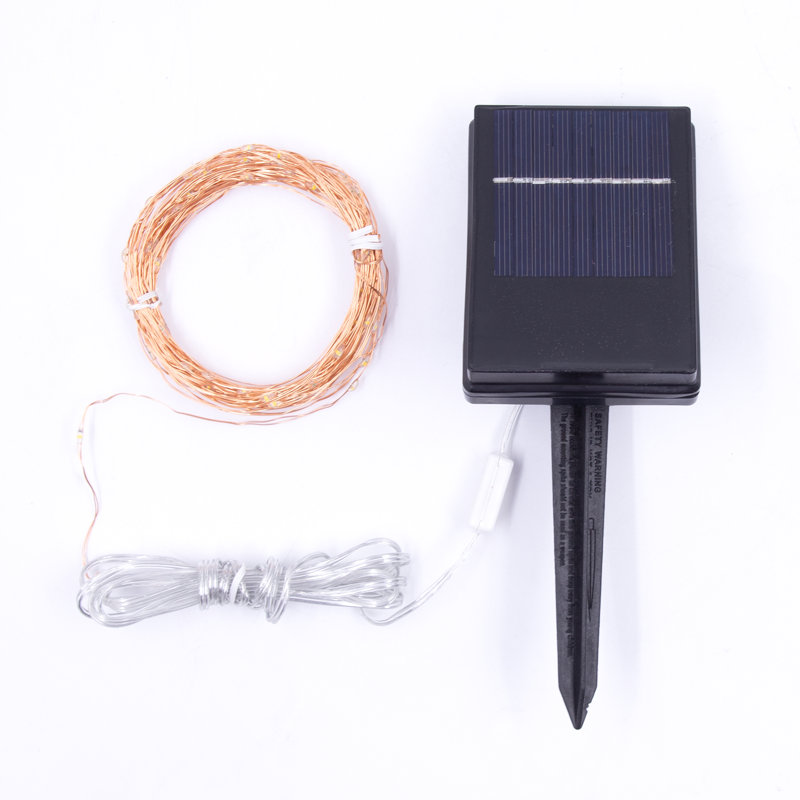 Aionna 1190cm LED Solar Powered 100 - Bulb Fairy String Light