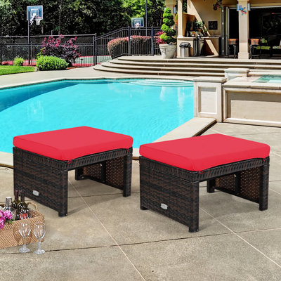 Trulli Wicker Outdoor Ottoman