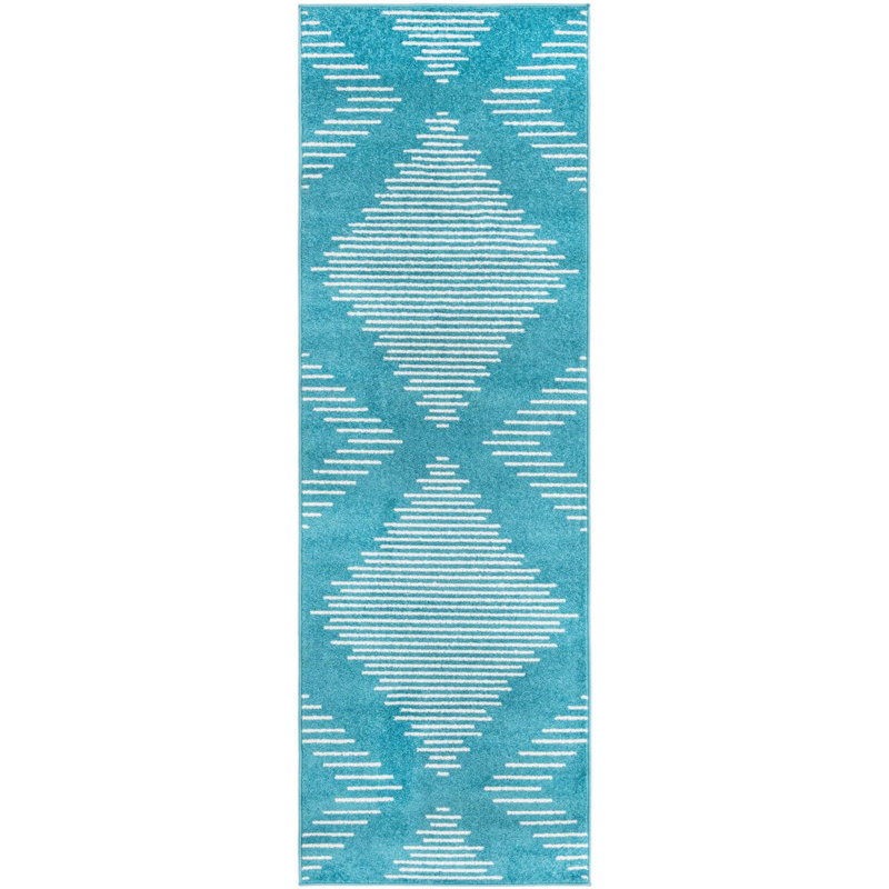 Geometric Indoor Rug, Runner 2'7" x 8'