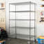 Tablette réglable en métal avec roulettes 47 po x l 24 po x 72 po - pour garde-manger, garage, cuisine, buanderie, tablettes à 5 niveaux et roulettes 45,98 po x 23,47 po 71,75 po, rangement pour garde-manger robuste