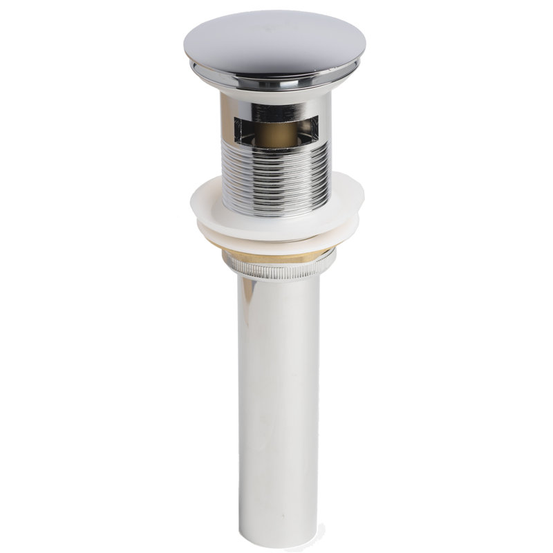 Drain de lavabo de salle de bain avec trop-plein en métal, Chrome
