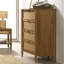 Commode 4 tiroirs en bois et rotin