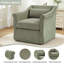 Fauteuil d'appoint avec accoudoirs lombaires 30 po-466987253
