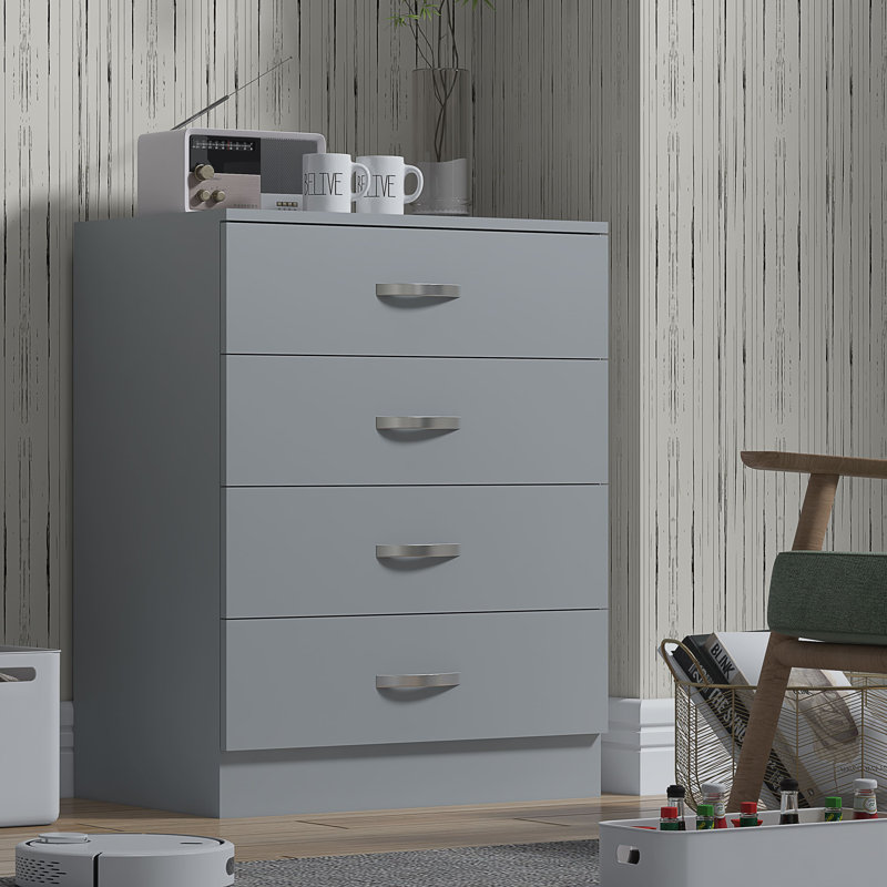 Marlesha 152.4cm W 4 - Drawer Chest of Drawers, Grey