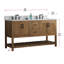 Ensemble de meuble-lavabo double 60 po Radstock-883780432