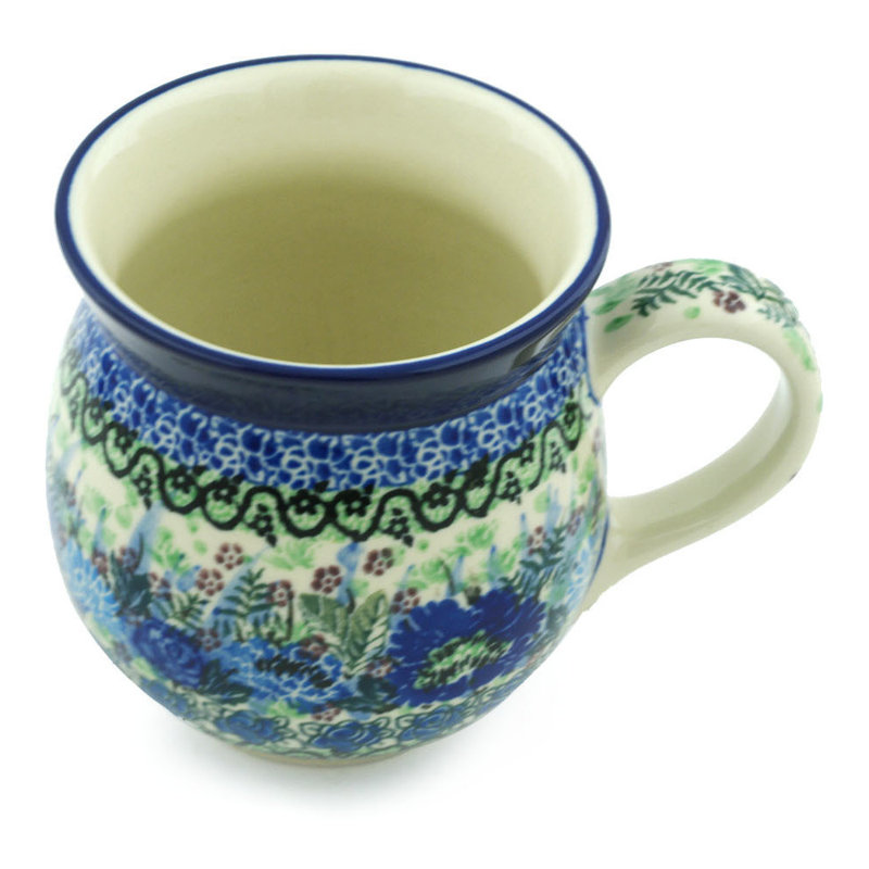 Tasse à bulles en grès poli 16 oz - Blue Meadow