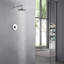 Kree Collection Shower Trim Only: 8" Round Shower Head, Single Handle Set, & Rough-in Valve Included - Chrome Polished-92460949