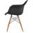 Set of 2 Mid Century Modern Dining Arm Chair with Wooden Dowel Legs-446038672
