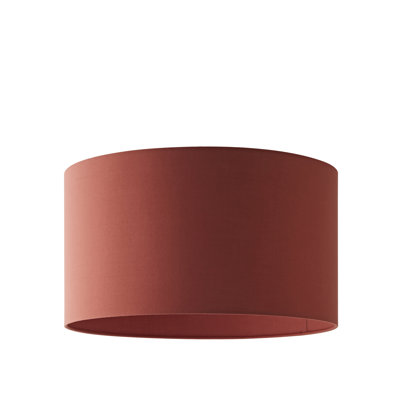 Cotton Blend Drum Pendant Shade ( Slip-On ) in Orange