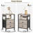 23.4"H Night Stand with Charging Station, Bedside Tables with 2 Non-Woven Drawers, Side Table for Dorm Room, End Table Bedroom for Small Spaces-105763209