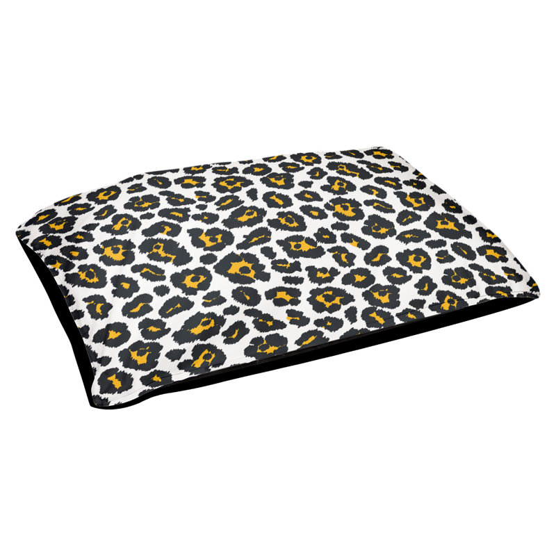 Lit pour chat Designer, Blanc / Doré / Noir, Taille moyenne: L 32,5 po x l 42,5 po