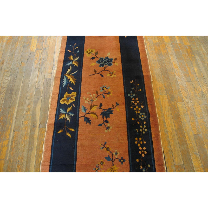 Antique Chinese - Art Deco Hallway Runner Wool Rug