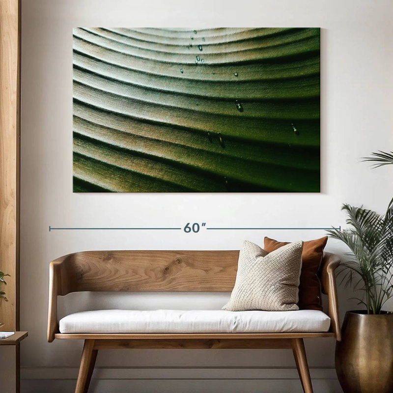 Harnek Banana Leaf Dripping Droplets, 34" H x 51" W