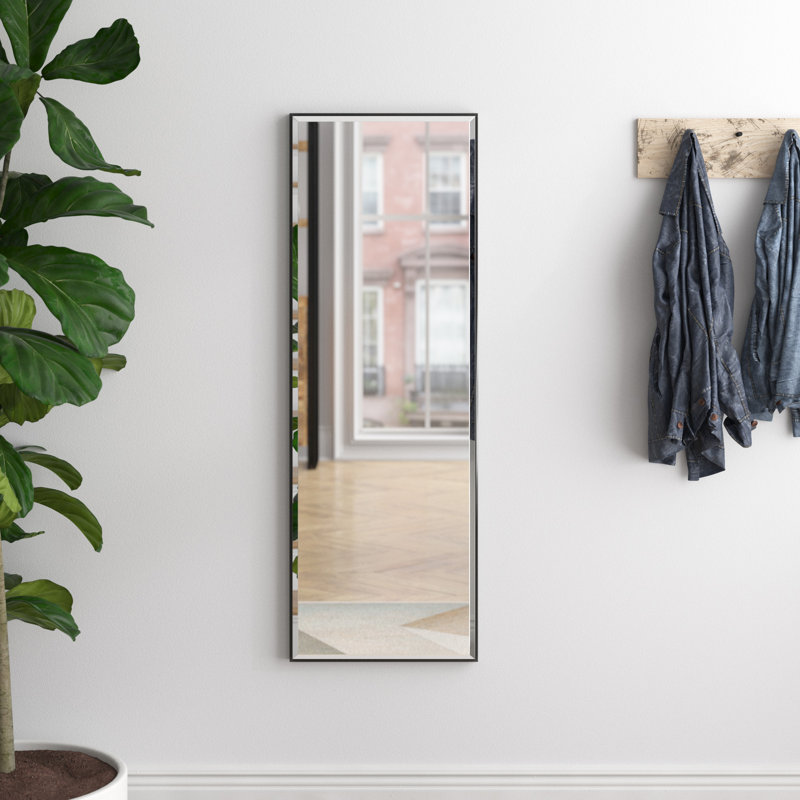 Logsdon Flat Mirror, 16" x 48" , Black