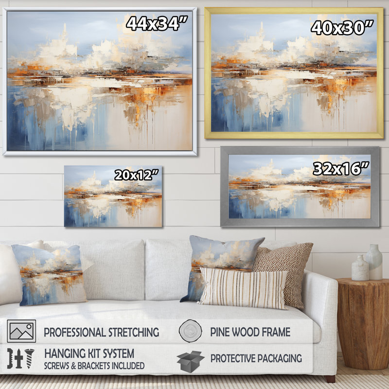 Coastal Ocean Coastal Reflections - Landscapes Wall Decor, Toile tendue, H 24 po x l 32 po x P 1 po
