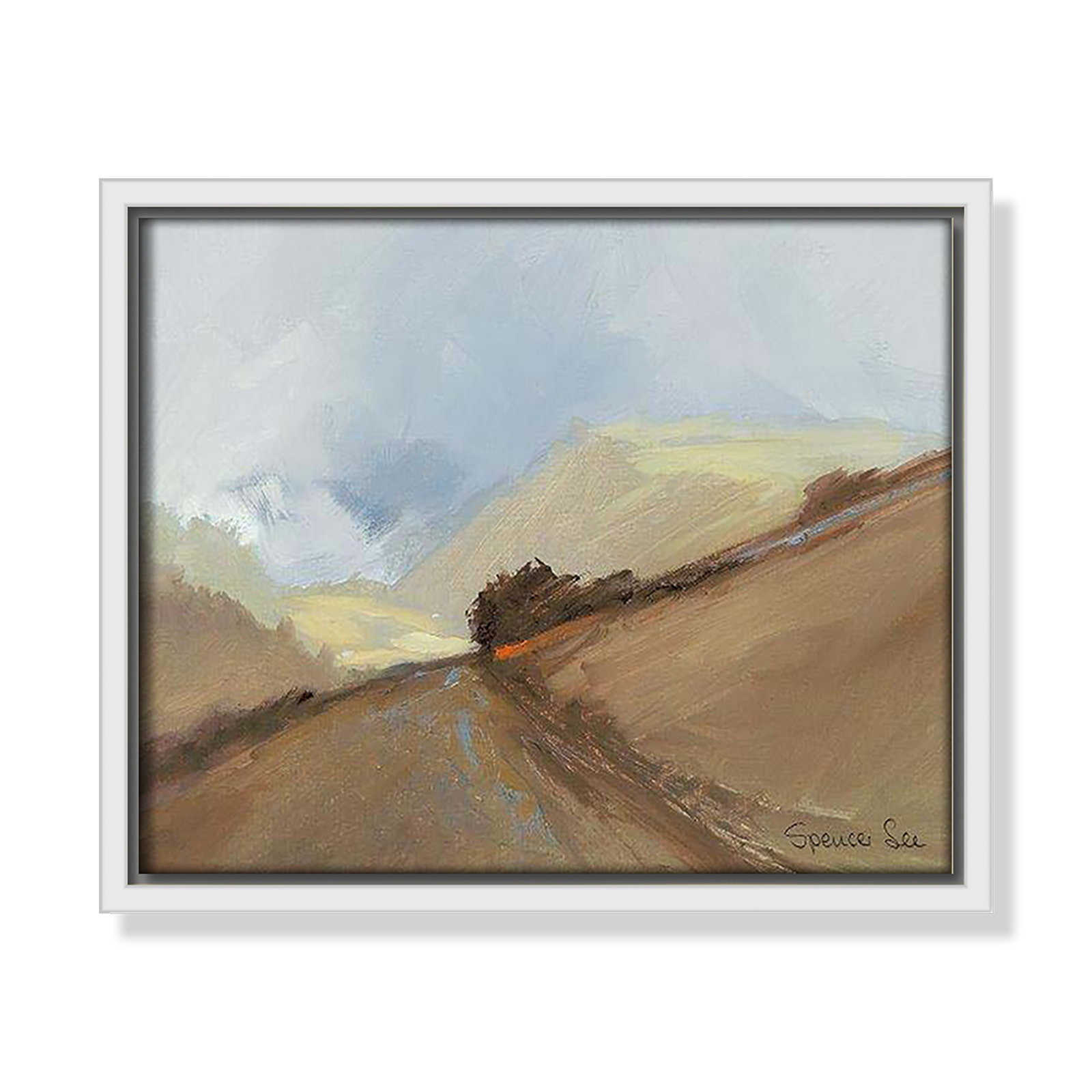 Heaven And Earth II by Spencer Lee, 9.5'' H x 11.5'' W x 2'' D, White Framed