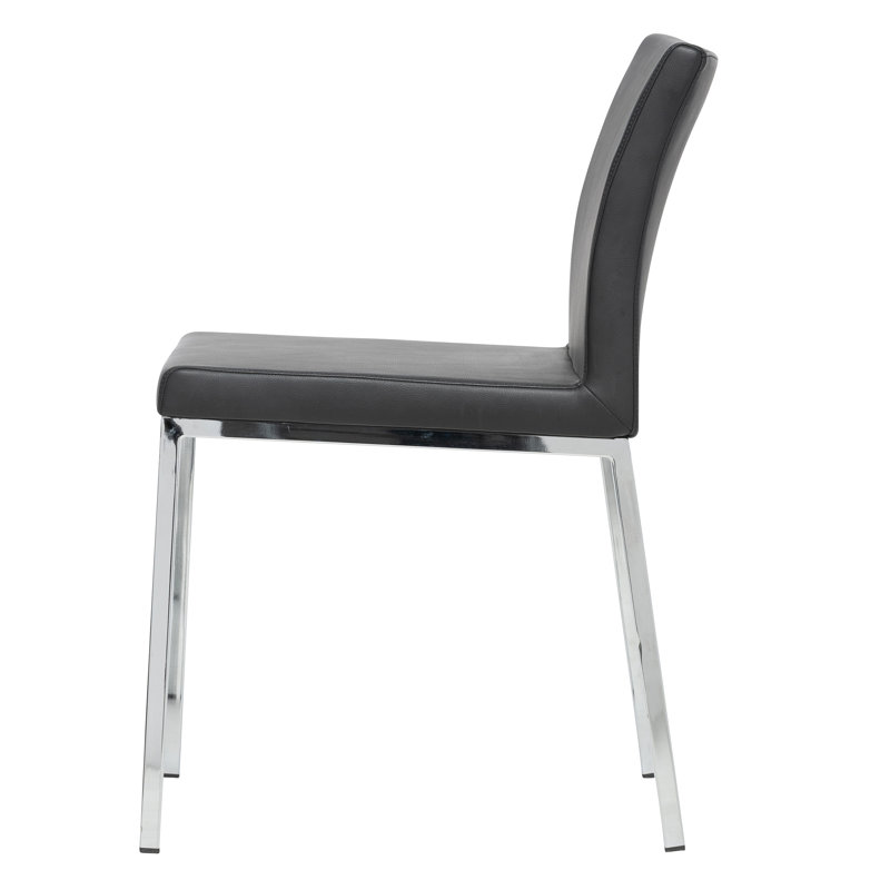 Chaise de salle à manger rembourrée en kunze, Noir