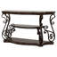 Table console Gretta Merlot à 2 tablettes