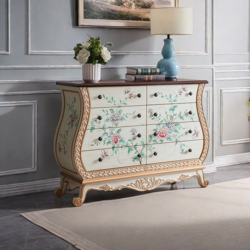 Artistic Vase-Shaped Cabinet with Drawers