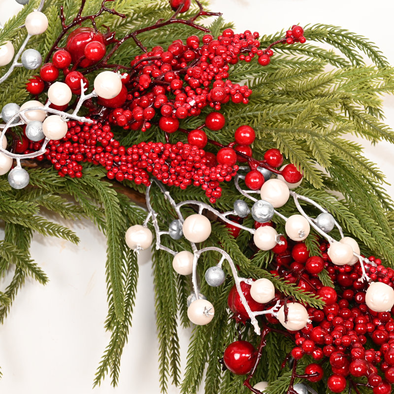 Couronne hivernale artificielle 26 "de Noël