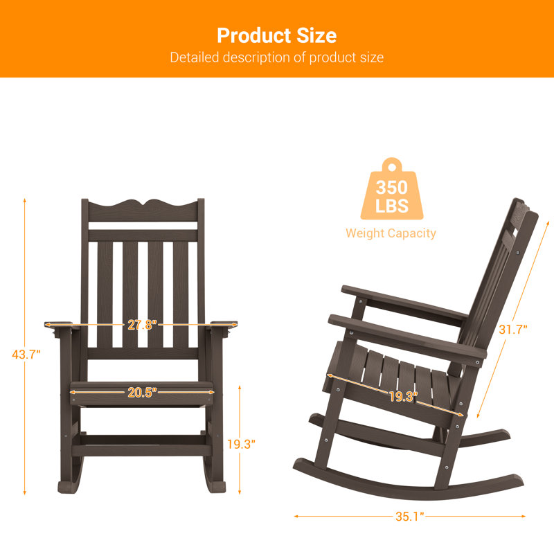 Fauteuil Adirondack 1 pièce Kailan, Brun