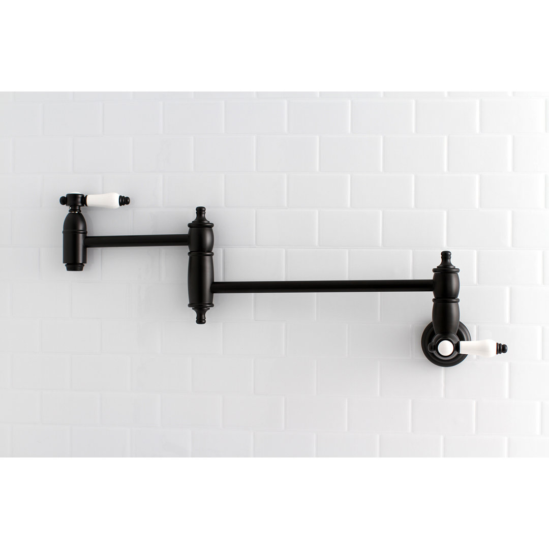 Kingston Brass Bel-Air Two-Handle 1-Hole Wall Mount Pot Filler Faucet Kingston Brass 