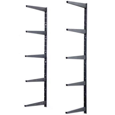 Supports à tablettes minimalistes par Delta Cycle, ensemble de 10 supports à tablettes robustes de 12 pouces entièrement réglables, peut supporter jusqu'à 480 lb, support à tablette moderne pour tablettes en bois