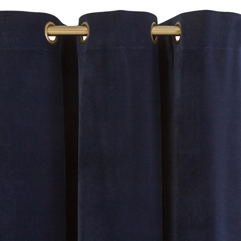 Room Darkening Single Curtain Panel, 137 W x 260 D cm, Navy Blue
