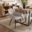 Ensemble de salle à manger rectangulaire moderne 79 po avec 8 fauteuils rembourrés-110968650