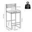 2 tabourets de bar avec corde en papier tissé, base en métal, style moderne, adapté à toutes les occasions, capacité jusqu'à 220 lb, l 14,91 po x H 35,19 po n'importe où,