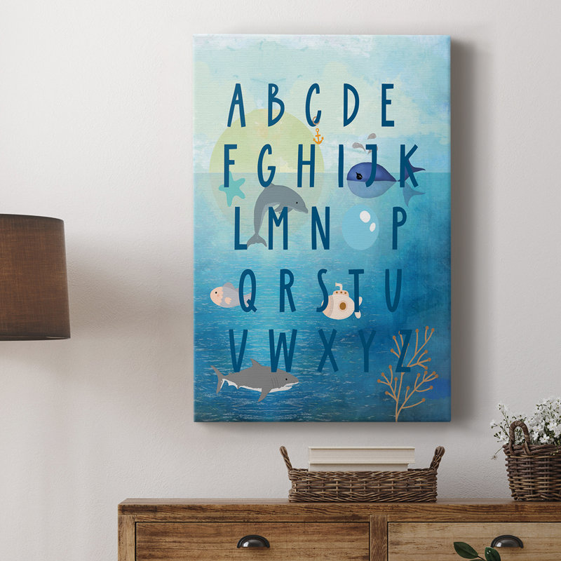 Alphabet sous-marin - galerie sur mesure Cavas, H 18 po x l 12 po