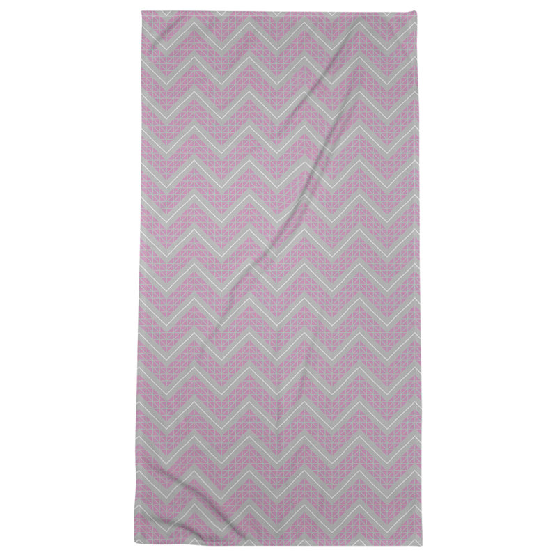 Stephenie Bath Towel, Light Pink/Light Gray
