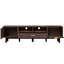 Console de télévision moderne de 75 pouces, rangement multifonctionnel à fermeture en douceur, tiroirs, pieds en bois massif, pour téléviseurs tendance, armoires de fermeture, pieds élégants rabattables