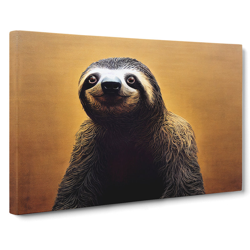 Cute Sloth PVol.1 - Wrapped Canvas, 35cm H x 50cm W x 3cm D