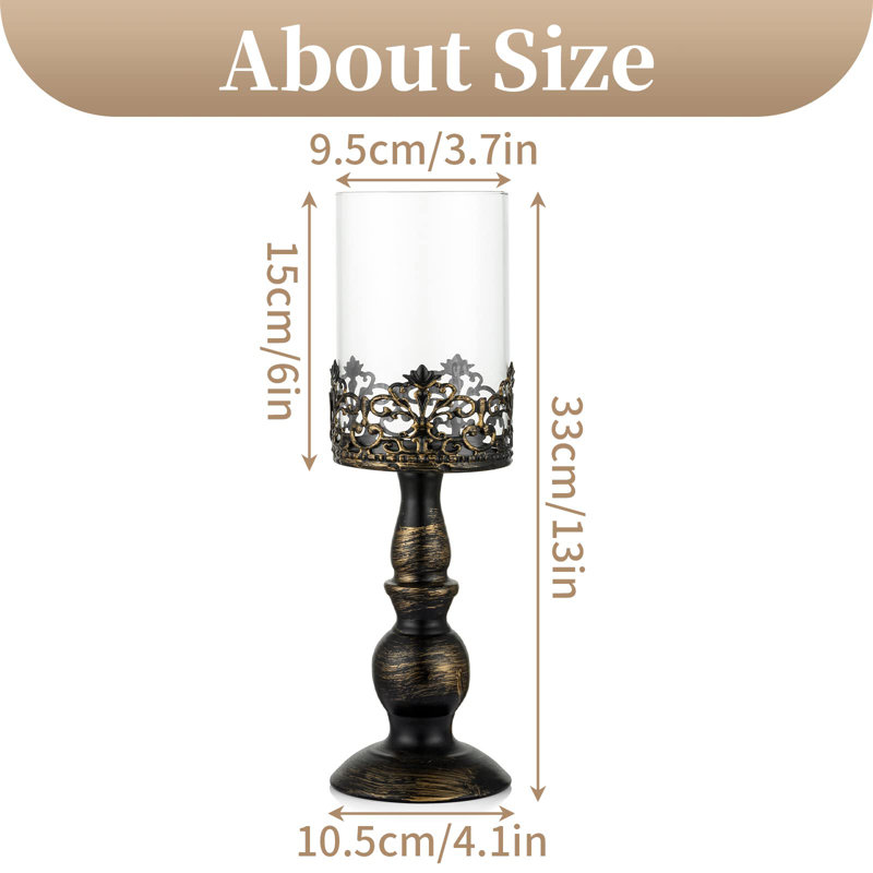 Abiodun Metal Tabletop Candlestick