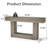 63" Narrow Console Table, 2-Tier Entryway Sofa Table, 11.8" Depth, 260 Lb Capacity, Easy 15-Min Assembly-2104066077