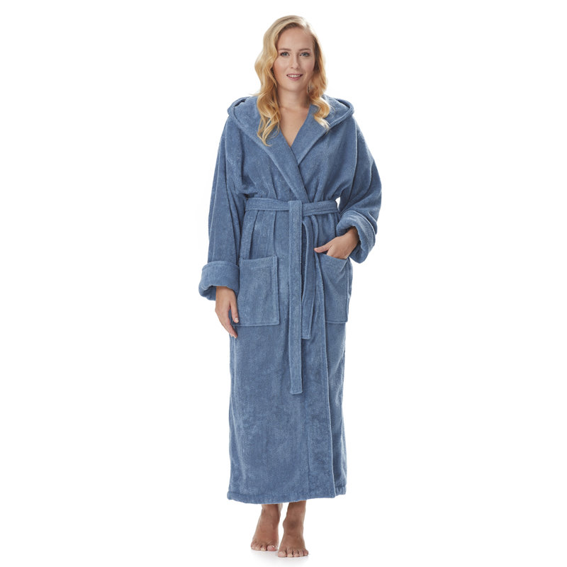 Peignoir à chevilles 100% coton Hovis, Bleu, Petit