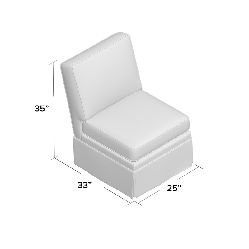 Novi Slipper Chair, Gray