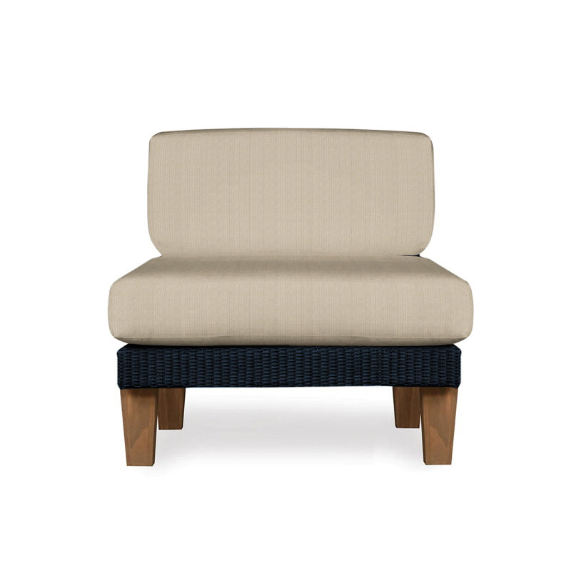 Catalina Outdoor Teak Lounge Chair, Callen Driftwood, Ebony
