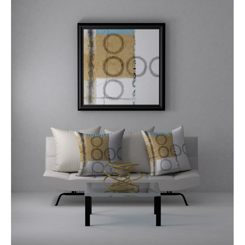 Abstract Throw Pillow, 18" H x 18" W