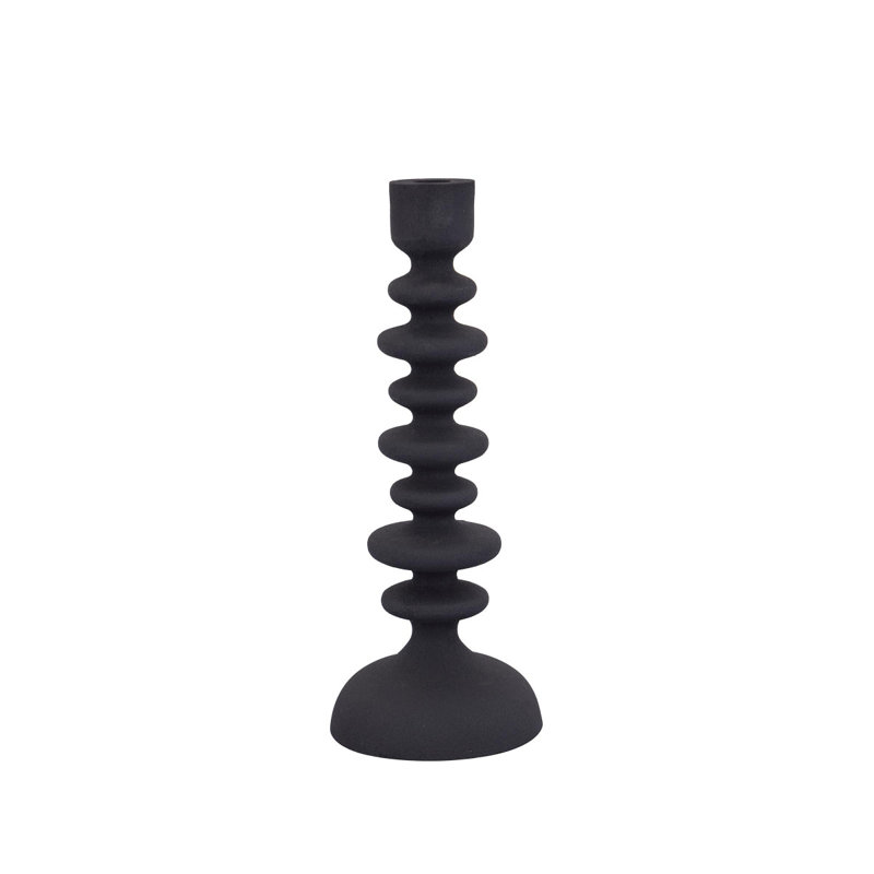 Aluminium Candelabra, Black, 31cm H x 12cm W x 12cm D