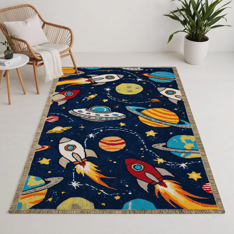Tapis intérieur et extérieur bleu Transport, Rectangle 9 pi x 12 pi