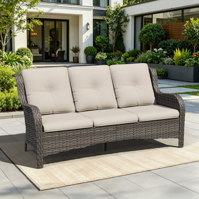 Magline 72.83'' Wicker Outdoor Patio Sofa
