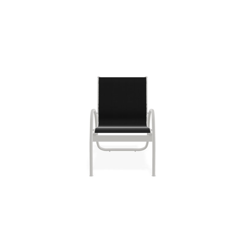 Fauteuil de patio Gardenella, Neige texturée, Noir 5D Sunbrella®