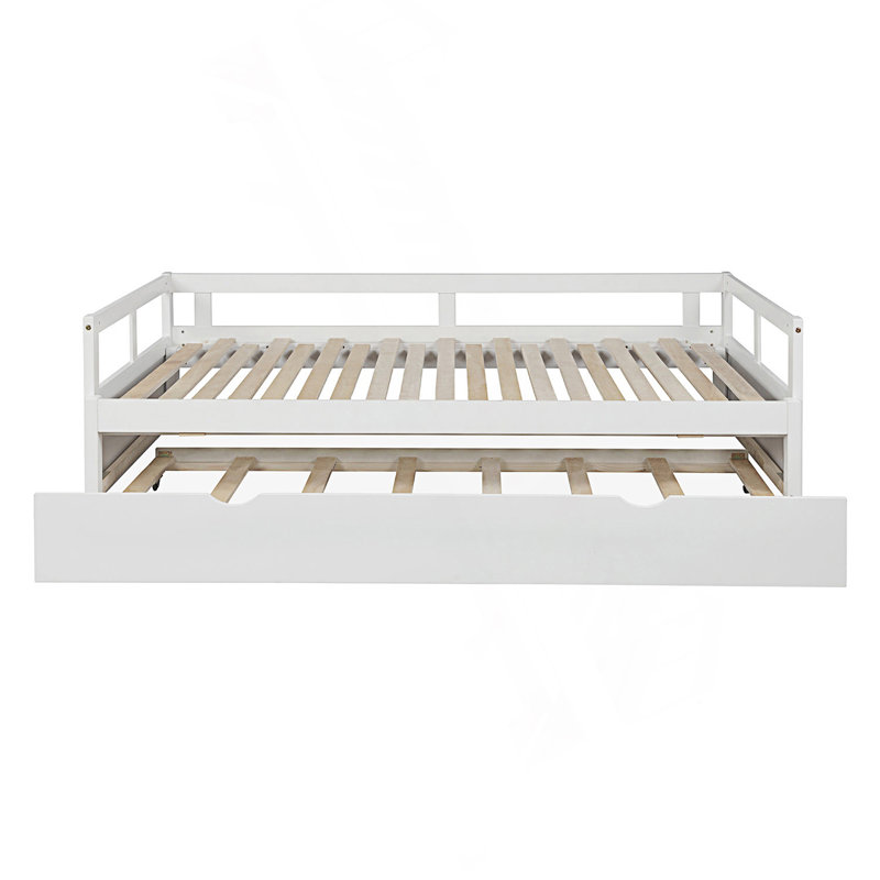 Lit de jour extensible avec couchette, White