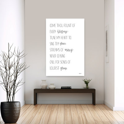Come Thou Fount 1 Piece Wrapped Canvas Wall Art