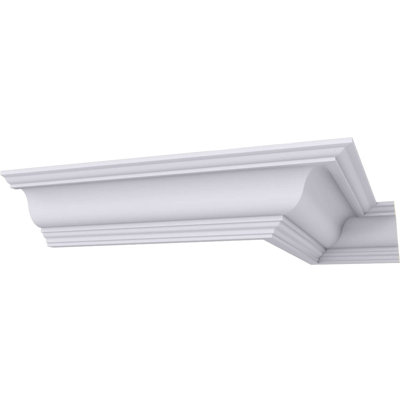 Endurathane Niobe Crown Moulding, 5"H x 7 1/2"P x 9 3/8"F x 94 1/2"L, Factory Primed