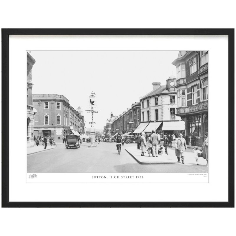 Sutton, High Street 1932 by Francis Frith - Single Picture Frame Print, 45cm H x 60cm W x 2.3cm D