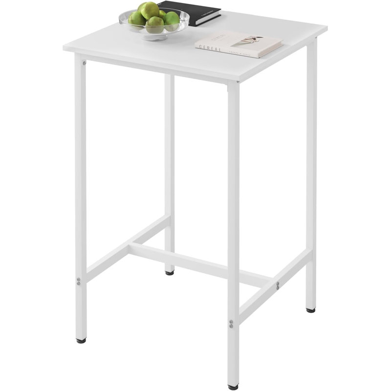 Neverson Metal Base Dining Table, White, White